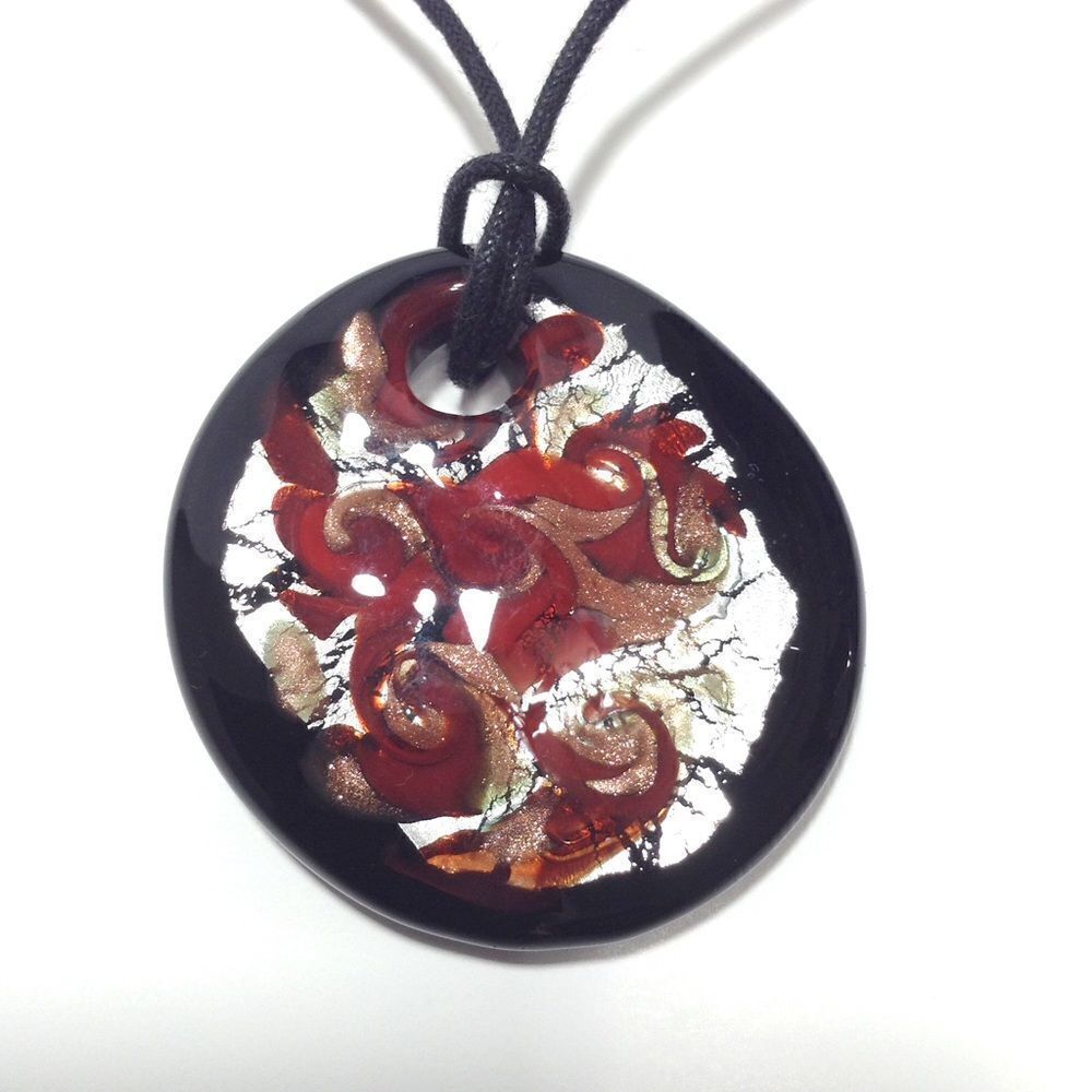 Venetiaurum Murano Black Choker Glass Necklace By LINEA ITALIA